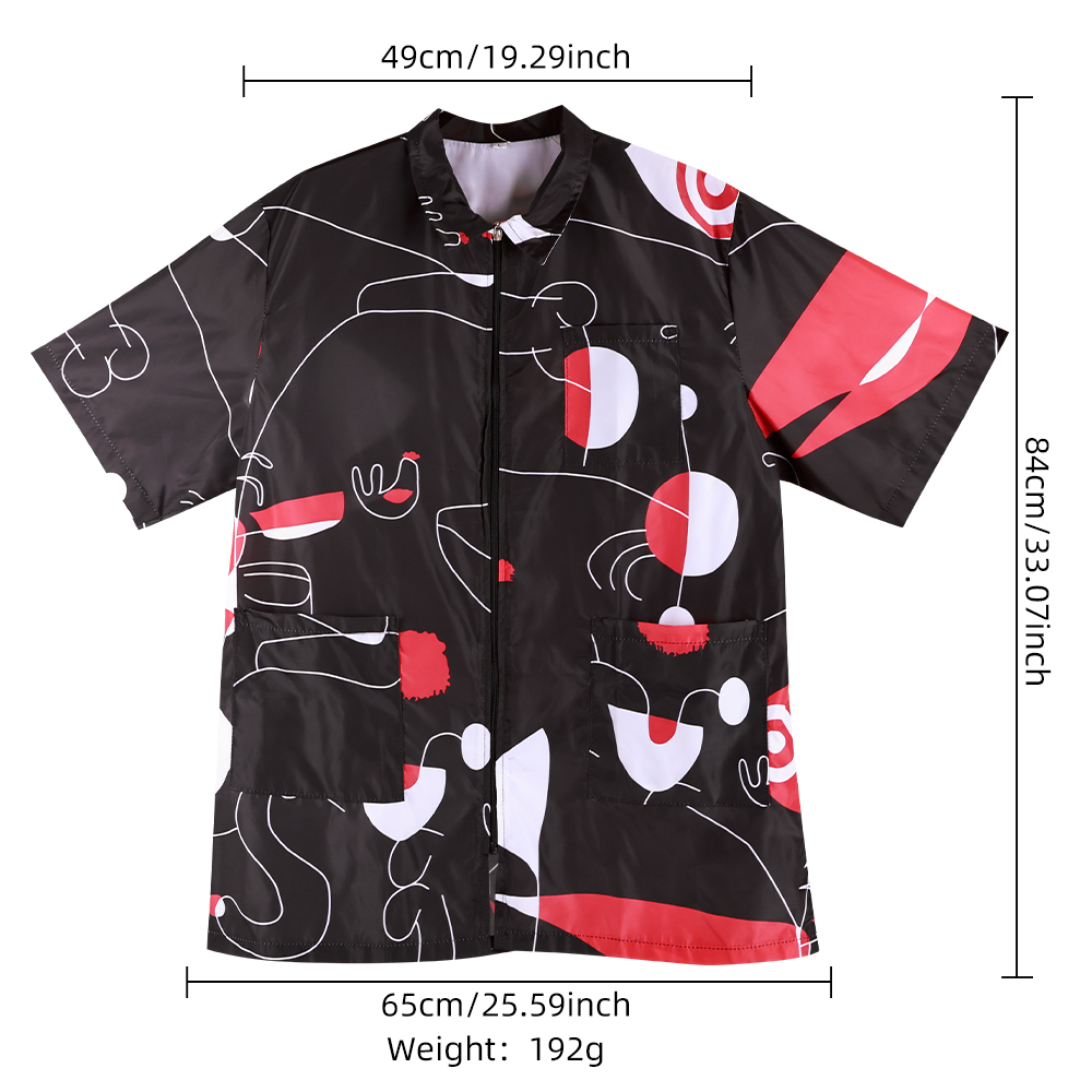 zipper hair stylist shirt